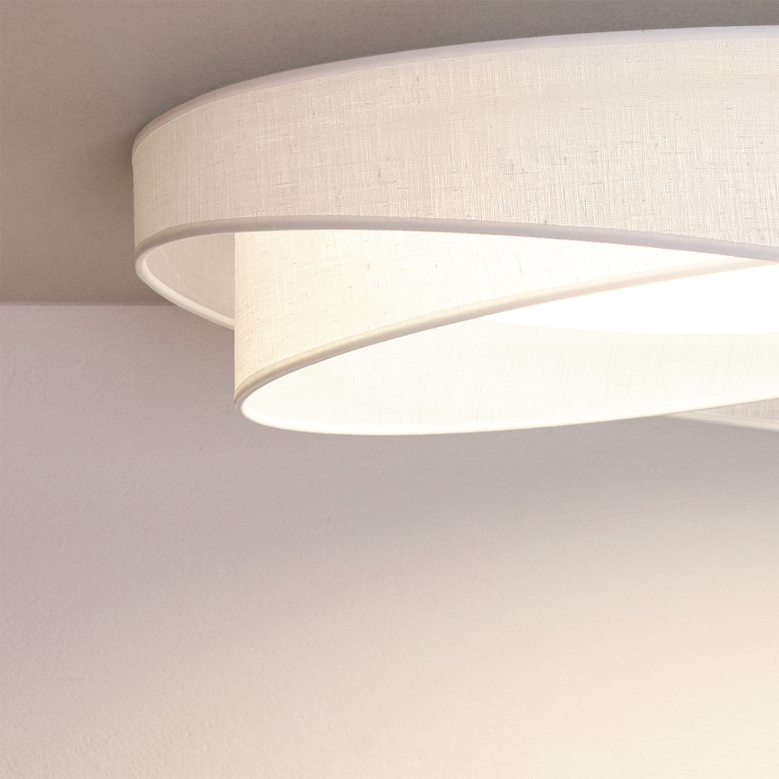 BRILAGI - LED stmievateľné stropné svietidlo VELVET TWIST LED/36W/230V 3000-6000K pr. 65 cm Wi-Fi Tuya Beacon biela + diaľkové ovládanie