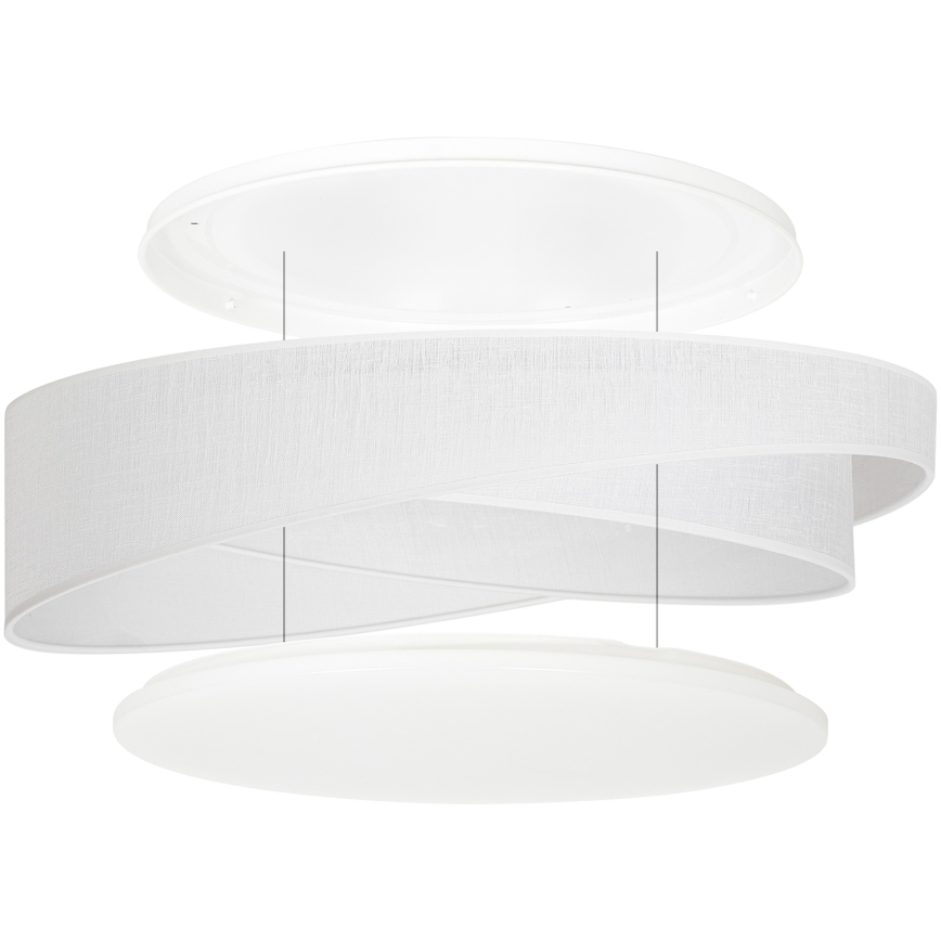 BRILAGI - LED stmievateľné stropné svietidlo VELVET TWIST LED/36W/230V 3000-6000K pr. 65 cm Wi-Fi Tuya Beacon biela + diaľkové ovládanie