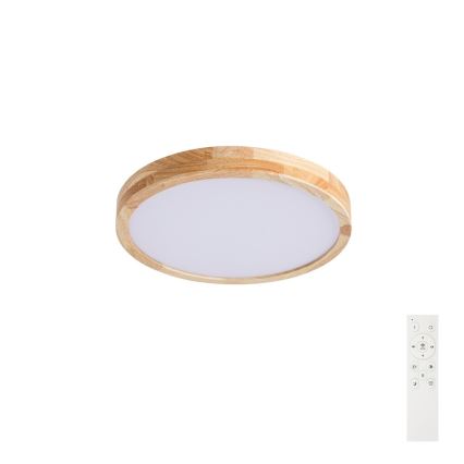 BRILAGI - LED stmievateľné stropné svietidlo WOODLINE LED/48W/230V 3000-6000K dub, priemer 40 cm + diaľkové ovládanie