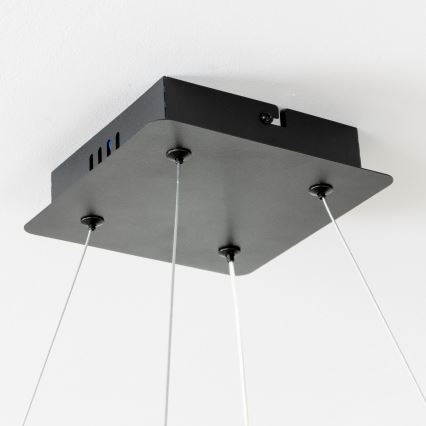 Brilagi - LED stmievateľný luster na lankách FALCON II LED/80W/230V 3000-6500K 40x40 cm čierny + diaľkové ovládanie