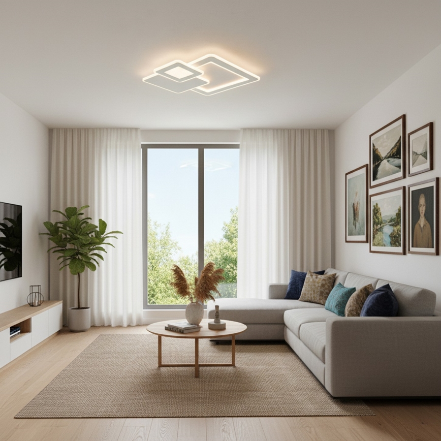 Brilagi - LED stmievateľné stropné svietidlo MODERN LED/93W/230V 3000-6000K 48,5x48,5 cm + diaľkové ovládanie