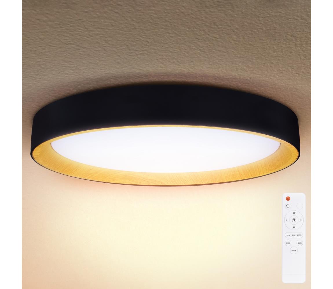 Brilagi - stmievateľné stropné svietidlo LARIOS LED/72W/230V, čierne, priemer 59 cm + diaľkové ovládanie WO800-OEM15-60
