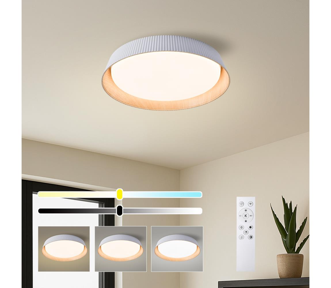 Brilagi - stmievateľné stropné svietidlo ORINO LED/54W/230V 3000-6000K biela pr. 43 cm + diaľkové ovládanie BRI852