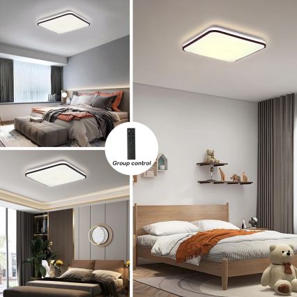 Brilagi - LED stmievateľné stropné svietidlo SMART LED/36W/230V 53x53 cm 3000-6000K Wi-Fi Tuya Beacon + diaľkové ovládanie