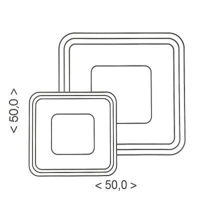 Brilagi - Stmievateľné LED stropné svietidlo TANDORA LED/49W/230V 50x50 cm 3000-6000K + diaľkové ovládanie