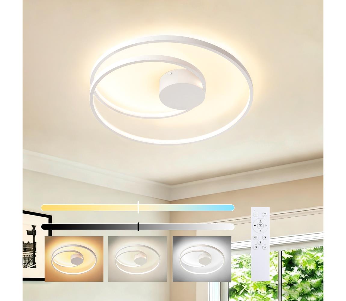 Brilagi - stmievateľné stropné svietidlo TWISTER LED/48W/230V priemer 50 cm biele + DO BRI489