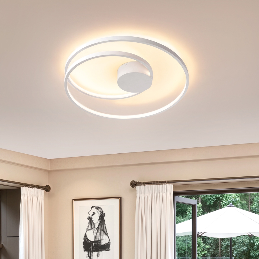 Brilagi - stmievateľné LED stropné svietidlo TWISTER LED/48W/230V 3000-6000K priemer 50 cm biela + diaľkové ovládanie