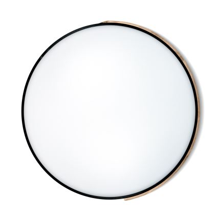 Brilagi - LED stmievateľné stropné svietidlo PILANA LED/72W/230V 3000-6500K dub/čierna priemer 80 cm + diaľkové ovládanie