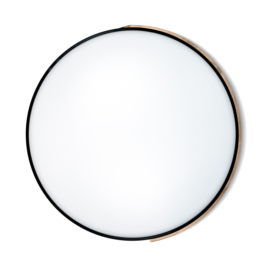 Brilagi - LED stmievateľné stropné svietidlo PILANA LED/72W/230V 3000-6500K dub/čierna priemer 80 cm + diaľkové ovládanie