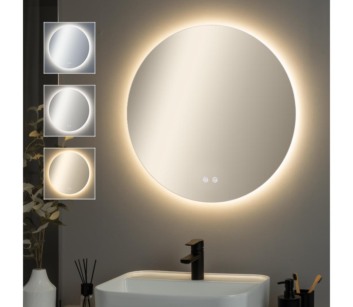 Brilagi - stmievateľné vyhrievané LED zrkadlo s podsvietením DEMI PRO LED/20W/230V pr. 60 cm IP44 FG-GM1109-D-20W