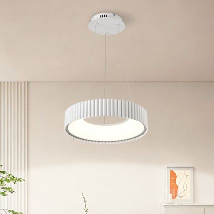 Brilagi - LED stmievateľný závesný luster na lanku FALCON MODERN LED/30W/230V 3000-6000K priemer 40 cm biela + diaľkové ovládanie
