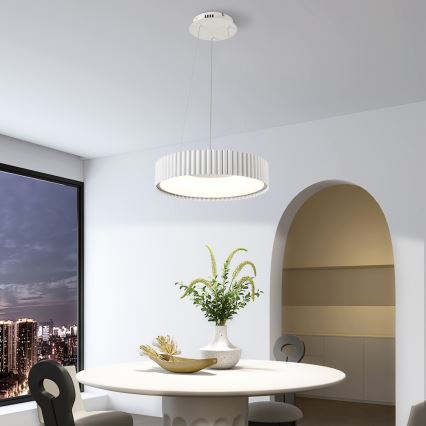 Brilagi - LED stmievateľný závesný luster na lanku FALCON MODERN LED/30W/230V 3000-6000K priemer 40 cm biela + diaľkové ovládanie