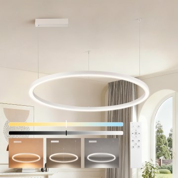 Brilagi - stmievateľný LED luster na lane PORTOFINO LED/60W/230V 3000-6000K priemer 80 cm biela + diaľkové ovládanie