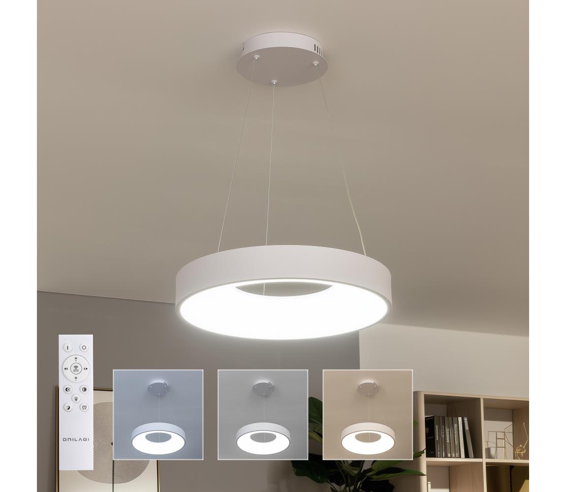Brilagi - stmievateľný LED luster na lanku FALCON II LED/67W/230V pr. 40 cm biela + DO BRDC2668-400/BI
