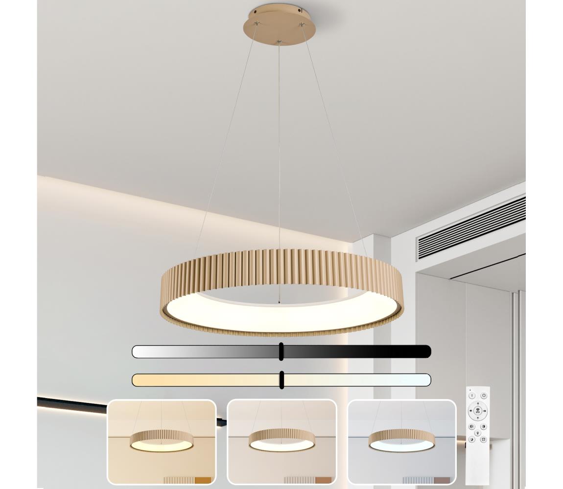 Brilagi - stmievateľný LED luster na lanku FALCON MODERN LED/54W/230V 60 cm béžová+ DO BRI506