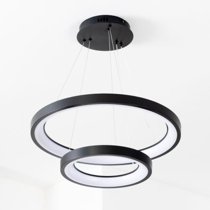 Brilagi - LED stmievateľný luster na lanku FALCON SLIM LED/68W/230V 3000-6500K pr. 50 cm čierna + diaľkové ovládanie
