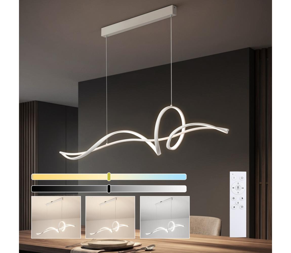 Brilagi - stmievateľný LED luster na lanku SIGNATURE LED/55W/230V 120x23 cm biela + DO BRI913