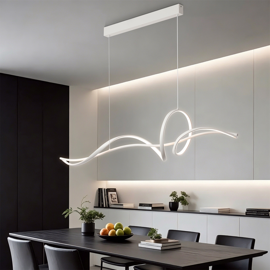 Brilagi - SIGNATURE LED stmievateľný luster na lanku LED/55W/230V 3000-6000K 120x23 cm biela + diaľkové ovládanie
