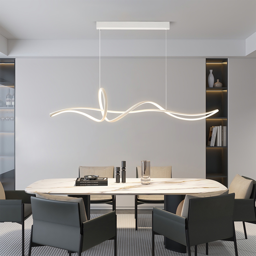 Brilagi - SIGNATURE LED stmievateľný luster na lanku LED/55W/230V 3000-6000K 120x23 cm biela + diaľkové ovládanie