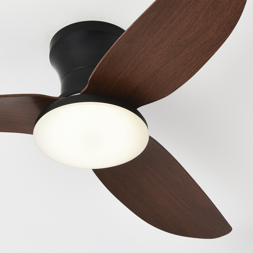 Brilagi - LED stmievateľný stropný ventilátor LED/38W/230V 3000-6500K pr. 100 cm čierna/hnedá + diaľkové ovládanie