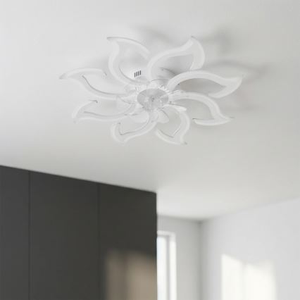 Brilagi - LED stmievateľný stropný ventilátor LED/44W/230V 3000-6500K pr. 90 cm biely + diaľkové ovládanie