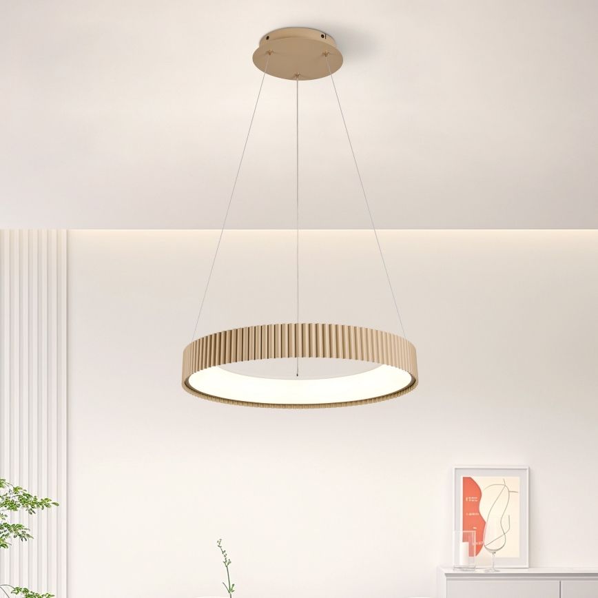 Brilagi - LED stmievateľný luster na lanku FALCON MODERN LED/30W/230V 3000-6500K 40 cm béžový + diaľkové ovládanie