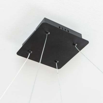 Brilagi - LED stmievateľný závesný luster na lankách FALCON SLIM LED/50W/230V 3000-6500K 50x50 cm čierna + diaľkové ovládanie