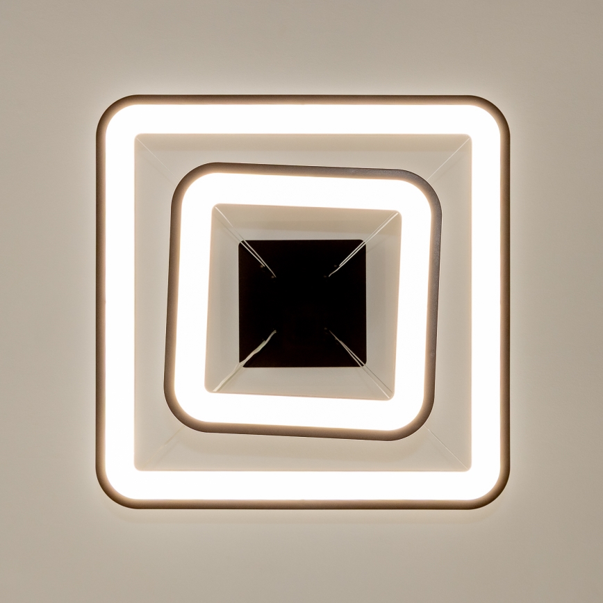 Brilagi - LED Stmievateľný luster na lanku FALCON SLIM LED/78W/230V 3000-6500K 50x50 cm čierna + diaľkové ovládanie