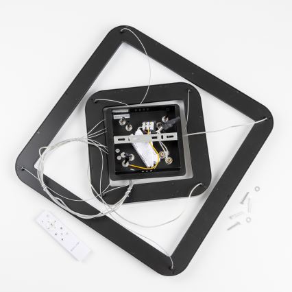 Brilagi - LED Stmievateľný luster na lanku FALCON SLIM LED/78W/230V 3000-6500K 50x50 cm čierna + diaľkové ovládanie