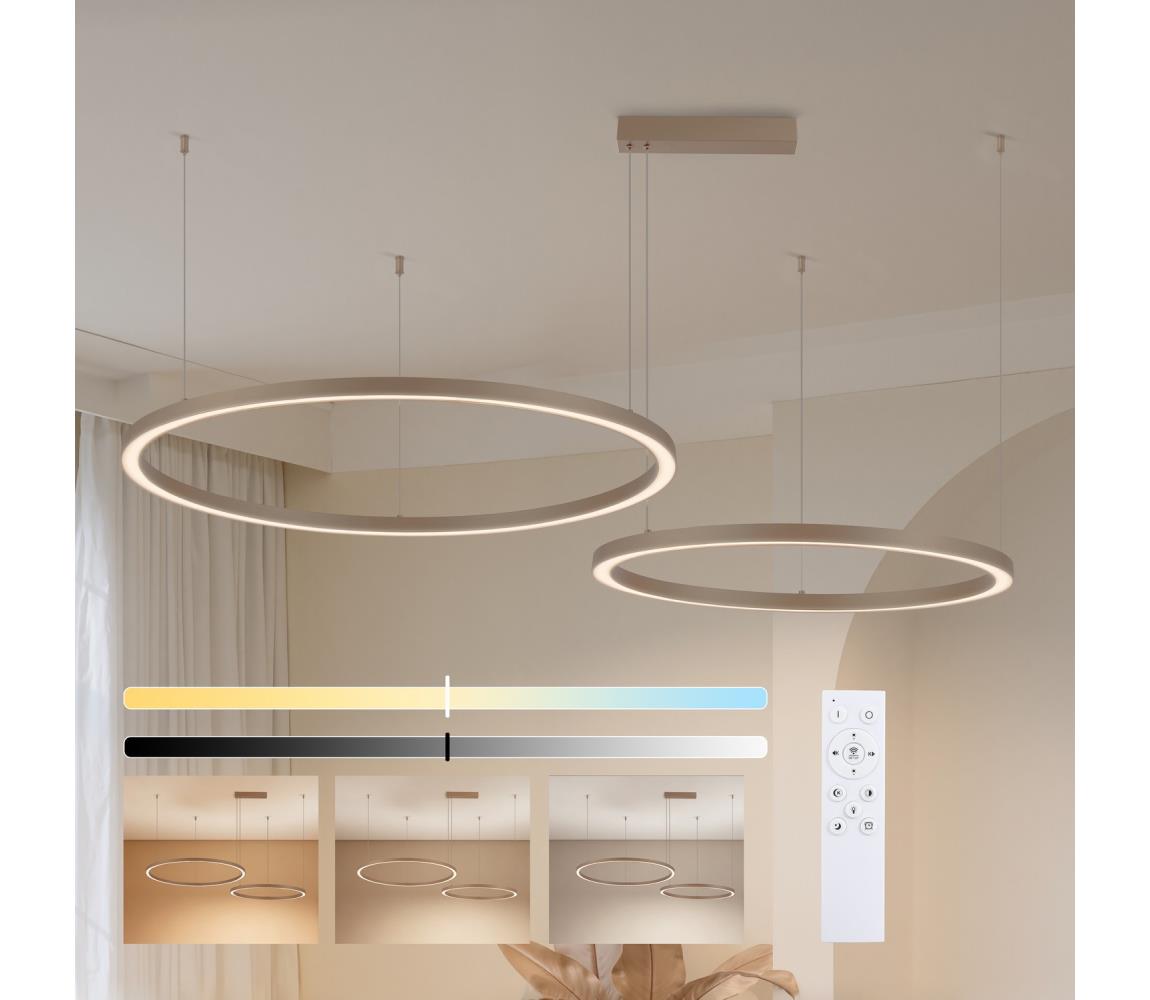 Brilagi - stmievateľný LED závesný luster PORTOFINO LED/98W/230V béžový + DO BRI920