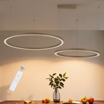 Brilagi - LED Stmievateľný luster na lanku PORTOFINO LED/98W/230V 3000-6000K béžová + diaľkové ovládanie