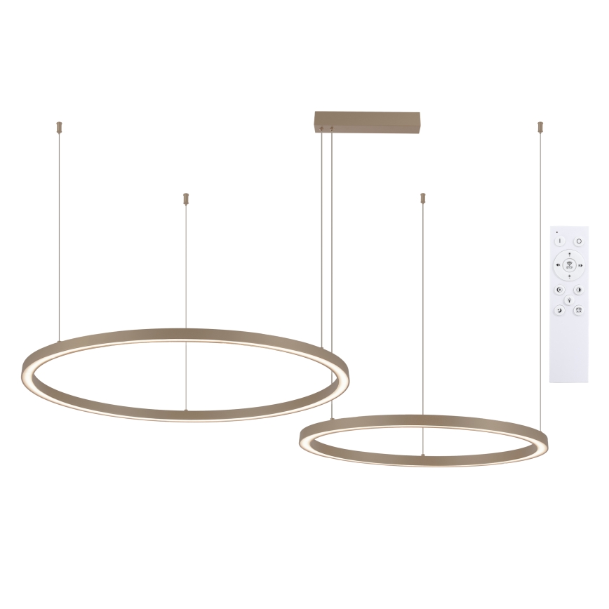 Brilagi - LED Stmievateľný luster na lanku PORTOFINO LED/98W/230V 3000-6000K béžová + diaľkové ovládanie