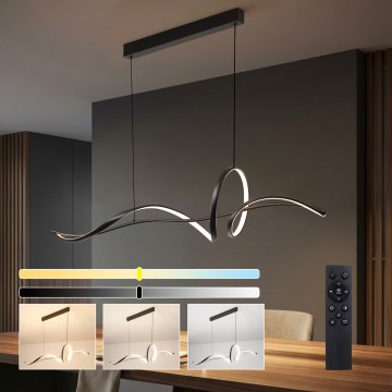 Brilagi - Stmievateľný LED závesný luster SIGNATURE LED/55W/230V 3000-6000K 120x23 cm čierny + diaľkové ovládanie