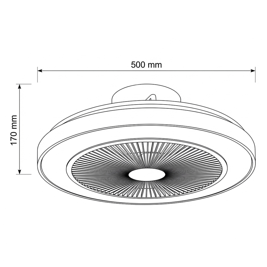 Brilagi - stmievateľný LED stropný ventilátor LED/38W/230V 3000–6500K priemer 50 cm biela/hnedá + diaľkové ovládanie