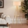 Brilagi - Stojaca lampa NORDIC WAVE 1xE27/15W/230V drevo/ľan