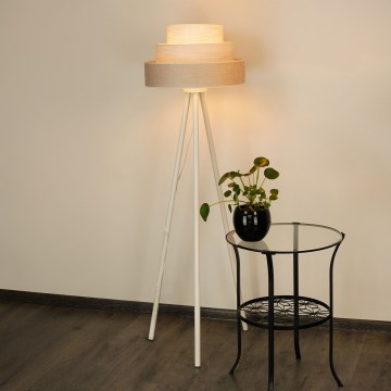 Brilagi - Stojacia lampa ALASKA LUNETA 1xE27/15W/230V šedá/krémová