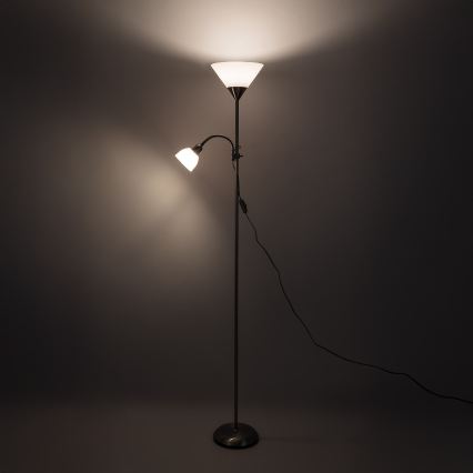 Brilagi - Stojacia lampa ARIANA 1xE27/100W/230V + 1xE14/25W zlatá