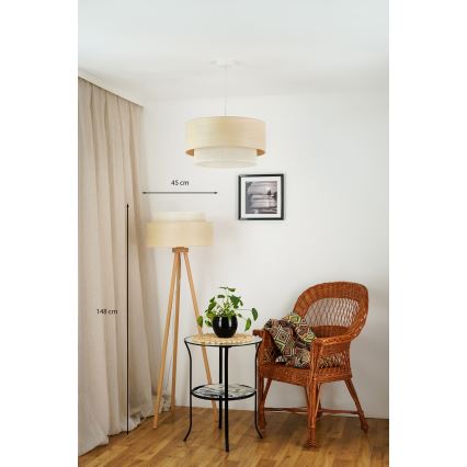 Brilagi - Stojacia lampa ARIZONA BOHO 1xE27/15W/230V béžová