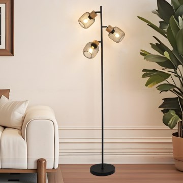 Brilagi - Stojacia lampa BASKLITE 3xE14/15W/230V kaučukovník/čierna