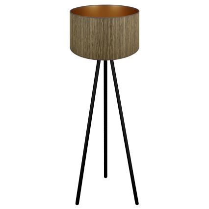 Brilagi - Stojacia lampa BOSTON ROLLER 1xE27/15W/230V slama hnedá/zlatá