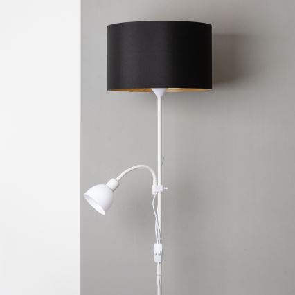 Brilagi - Stojacia lampa CERIA 1xE27/100W/230V + 1xE14/25W biela/čierna