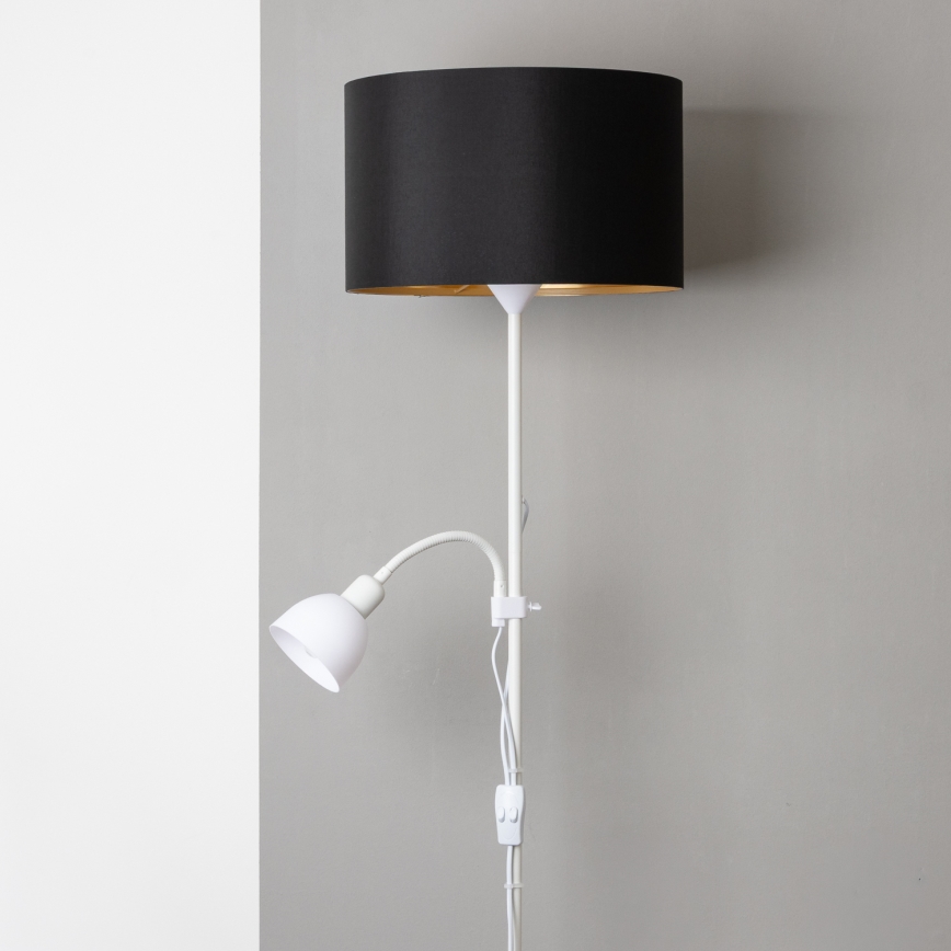 Brilagi - Stojacia lampa CERIA 1xE27/100W/230V + 1xE14/25W biela/čierna