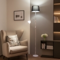 Brilagi - Stojacia lampa CERIA 1xE27/100W/230V + 1xE14/25W biela/čierna