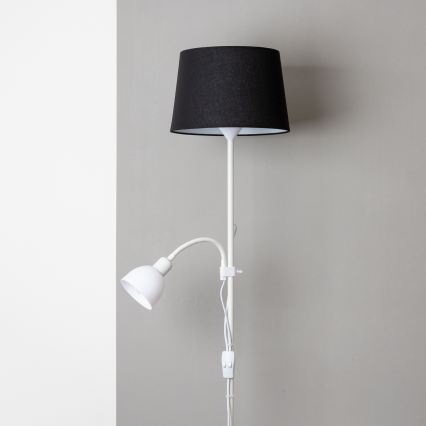 Brilagi - Stojacia lampa CERIA 1xE27/100W/230V + 1xE14/25W biela/čierna