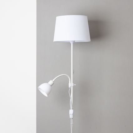 Brilagi - Stojacia lampa CERIA 1xE27/100W/230V + 1xE14/25W biela