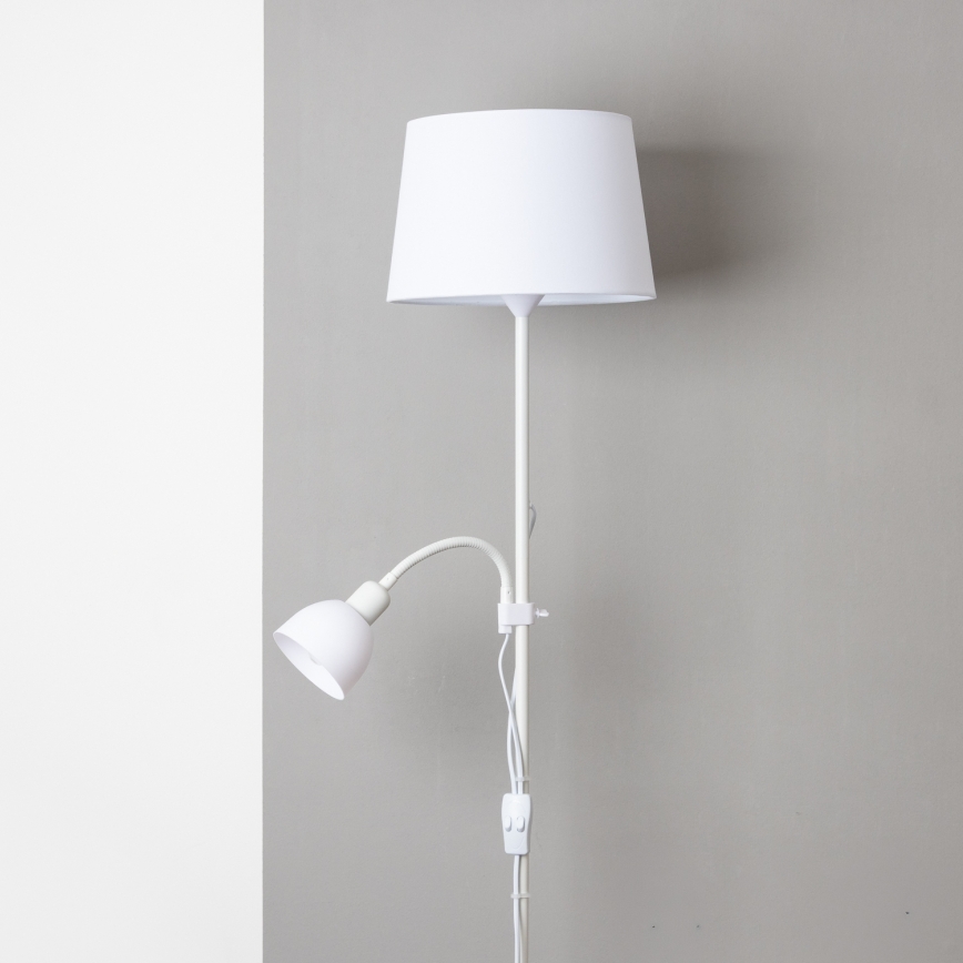 Brilagi - Stojacia lampa CERIA 1xE27/100W/230V + 1xE14/25W biela