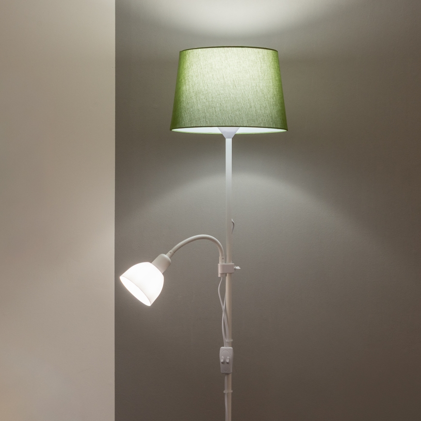 Brilagi - Stojacia lampa CERIA 1xE27/100W/230V + 1xE14/25W biela/zelená