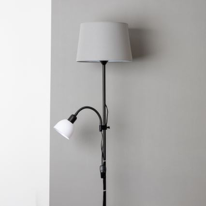 Brilagi - Stojacia lampa CERIA 1xE27/100W/230V + 1xE14/25W čierna/šedá