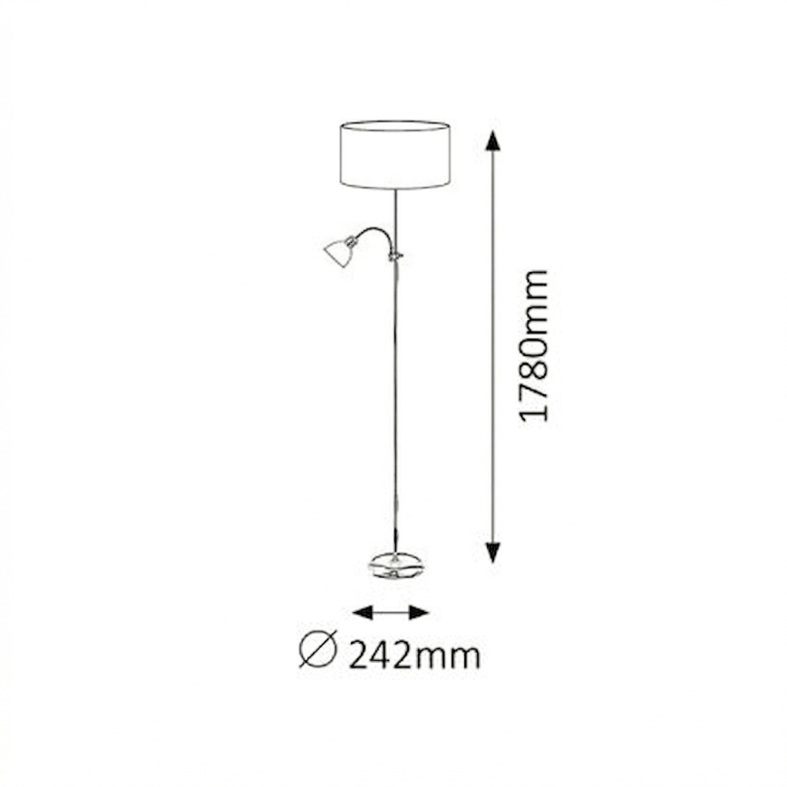 Brilagi - Stojacia lampa CERIA 1xE27/100W/230V + 1xE14/25W zlatá/čierna