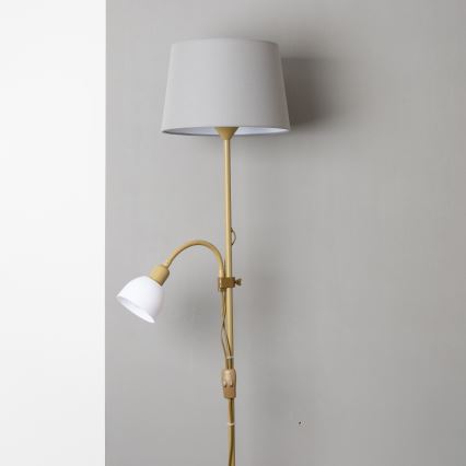 Brilagi - Stojacia lampa CERIA 1xE27/100W/230V + 1xE14/25W zlatá/šedá